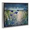 Stupell Industries Moon over Blooming Flowers Floater Framed Art